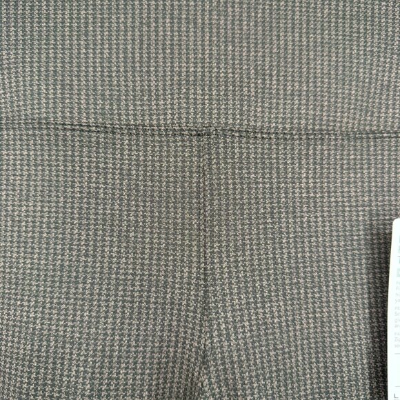 SOLD Athleta Delancey Houndstooth Tight Pants Black Brown Large Back Zip Pockets - Picture 5 of 14